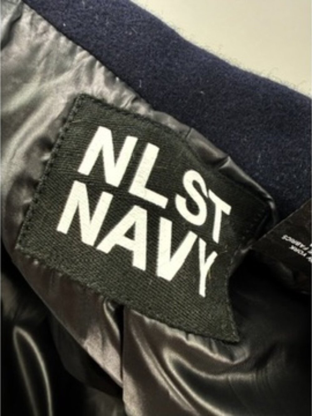 NLST NAVY thick wool blend military nautical peacoat Small - Picture 9 of 13